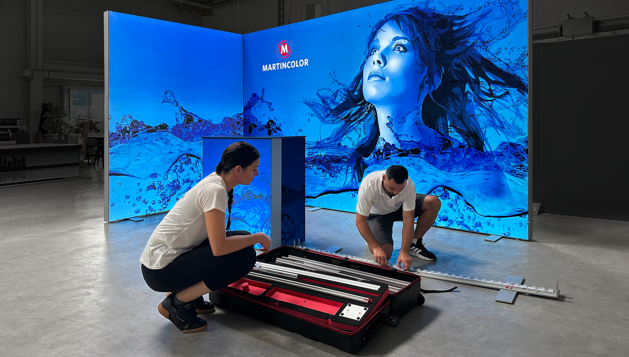 LED Messestand - Aufbau LED Messestand - Aufbau